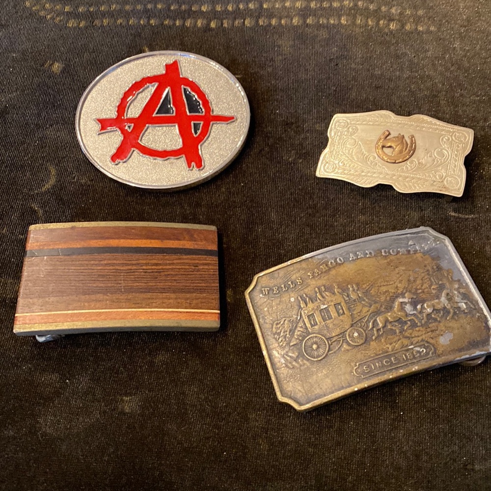 4 Assorted Belt Buckles